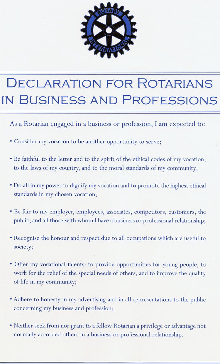 Rotary Declaration